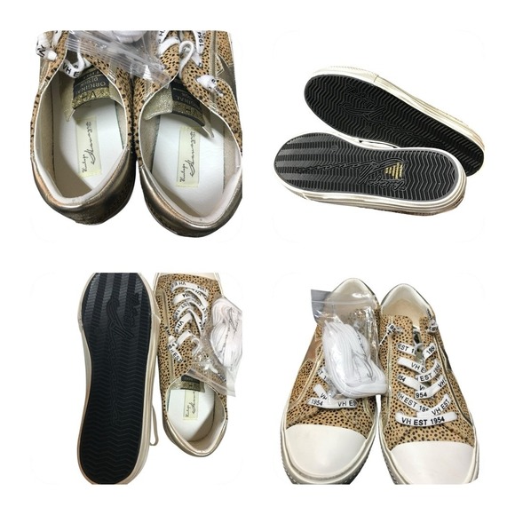 Vintage Havana alive Leopard Star Sneakers Gold Metallic Accent size 11 - Picture 2 of 14
